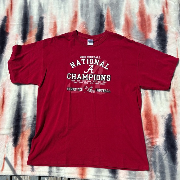 Alabama Crimson Tide 2009 National Champions Red T-Shirt Men's Size Xl Tee - Picture 2 of 4